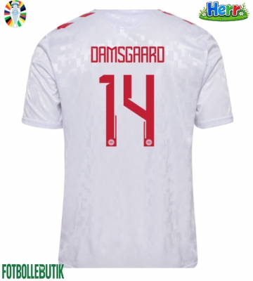 Danmark Mikkel Damsgaard #14 Bortatröja EM 2024 Kortärmad